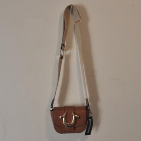 True Religion Cognac Horseshoe Crossbody Bag - Picture 3 of 10